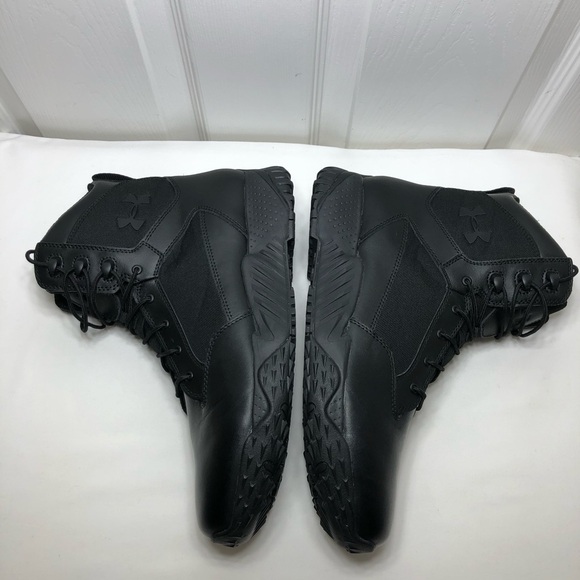 Under Armour 3021903-001 Men's Leather Stellar Tac Waterproof Black Boots 11.5 - Picture 7 of 14